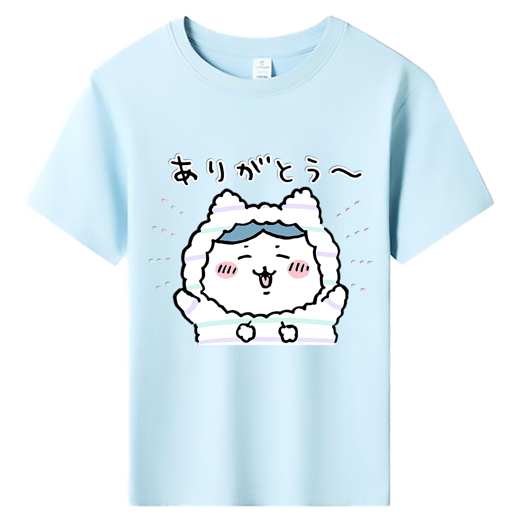 （画像用） ちいかわ ハチワレ Chii-kawa hachiware 綿100％キッズTシャツ（フロントプリント）